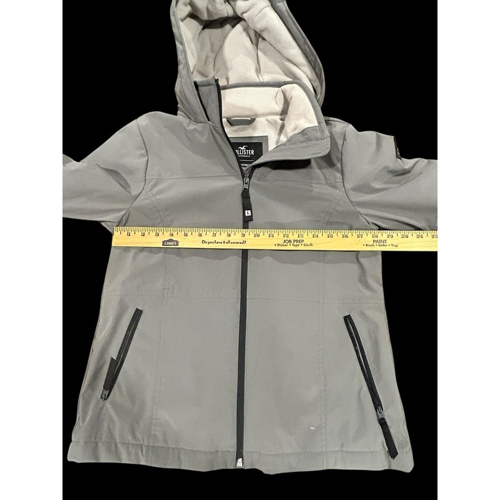Hollister California All Weather Jacket Women's Medium Grey Hooded Winter Coat - Picture 11 of 16